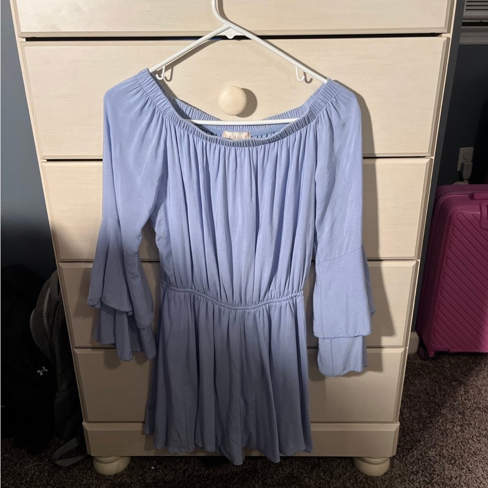 Altar’d State Off the Shoulders Blue Romper Size M
